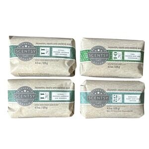 Scentsy Groom Mens Shampoo, Shave and Shower Bar x4 DISCONTINUED RARE New Sealed